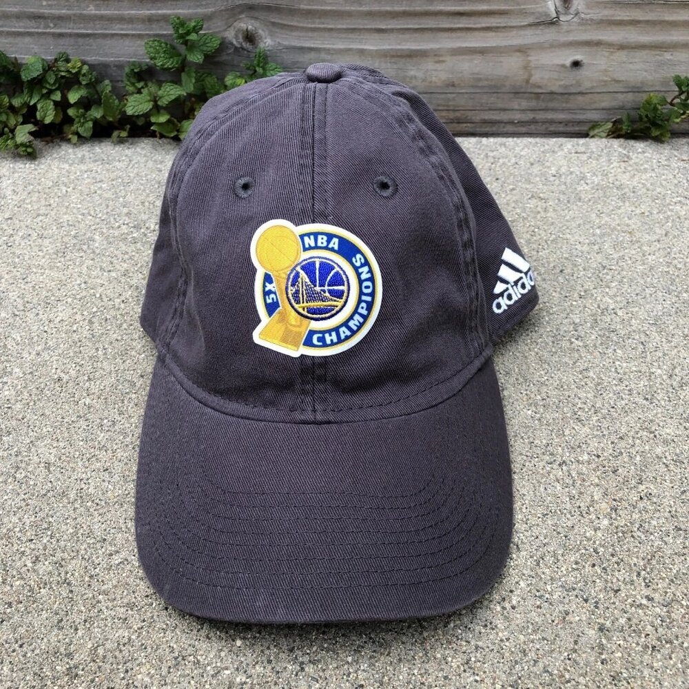 ADIDAS 2017 NBA Champions Golden State Warriors Hat Dad Cap Grey Adjustable​